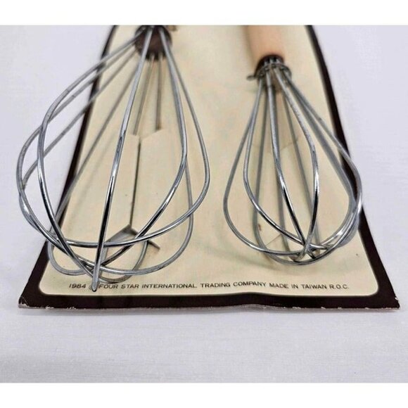 New Vintage Wooden Hand Beaters Triple Chrome Plated - Picture 2 of 2